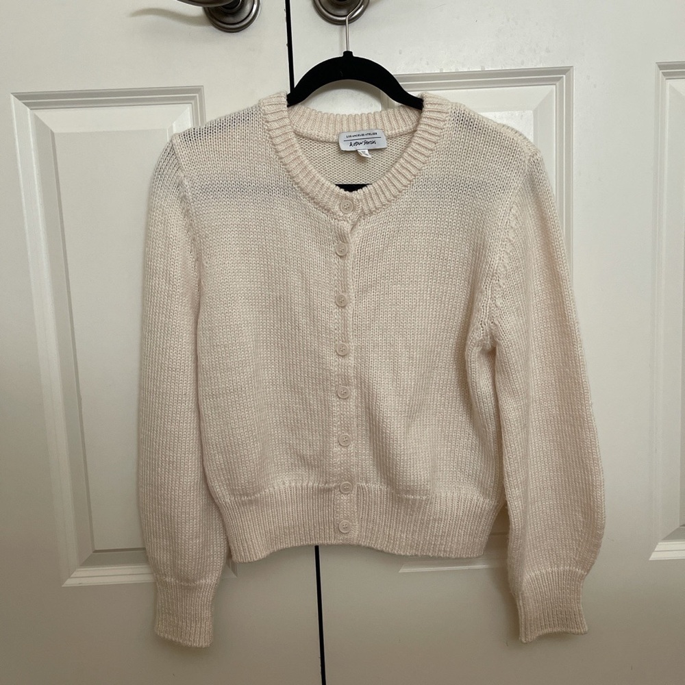 & Other Stories bell-sleeved white/cream cardigan